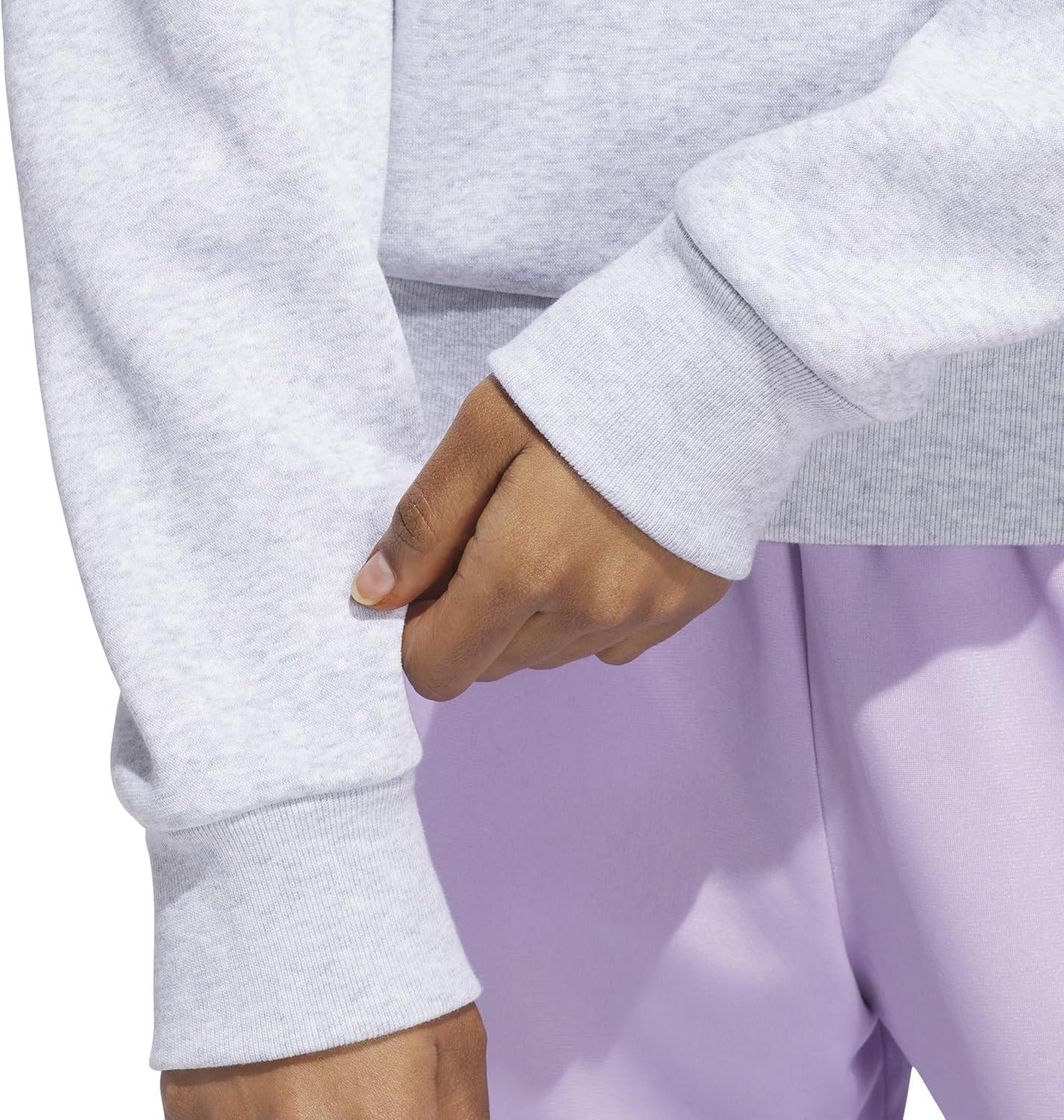 image:imageadidas womens Seasonal Essentials Pearls Graphic SweatshirtLight Grey Heather