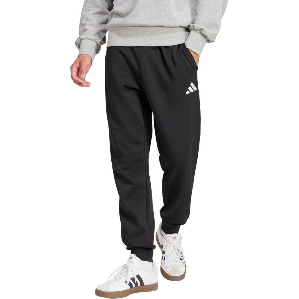 image:imageAdidas Mens Essentials Feel Cozy Fleece PantsBlackWhite