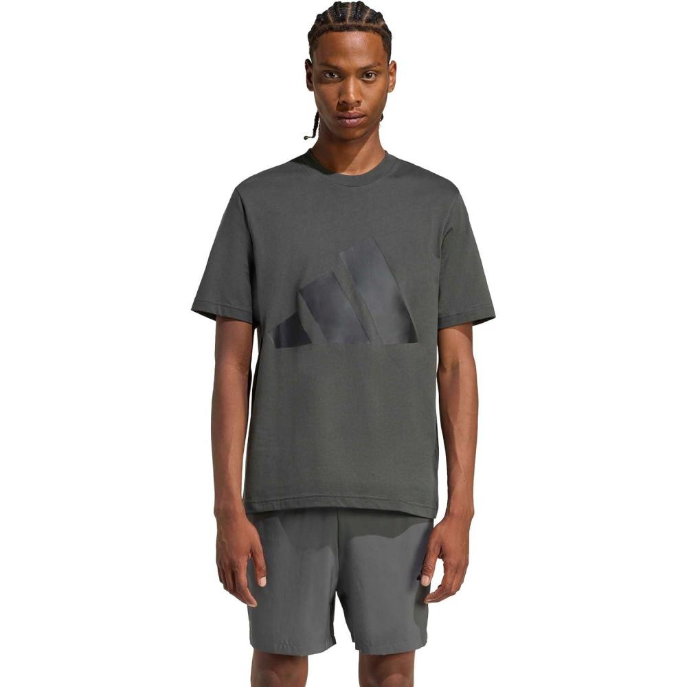 image:imageadidas Mens Essentials Big Logo TShirtGreyBlack