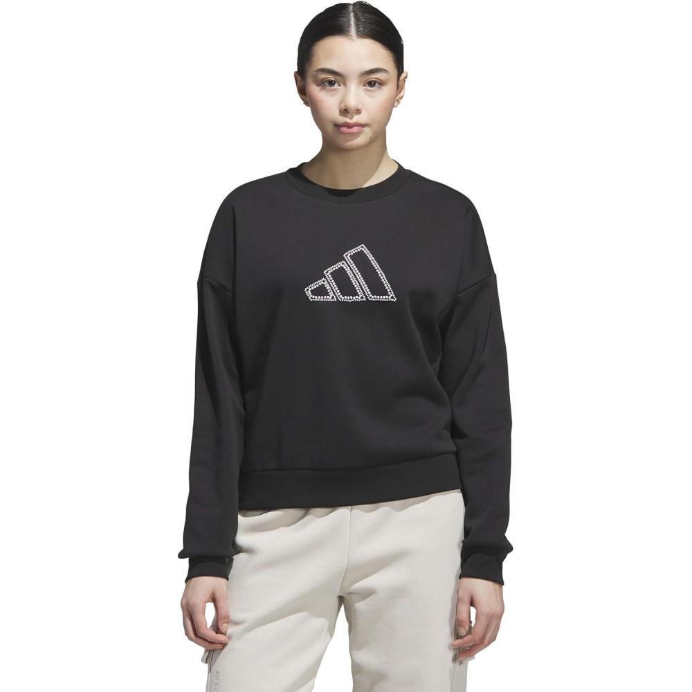 image:imageadidas womens Seasonal Essentials Pearls Graphic SweatshirtBlack