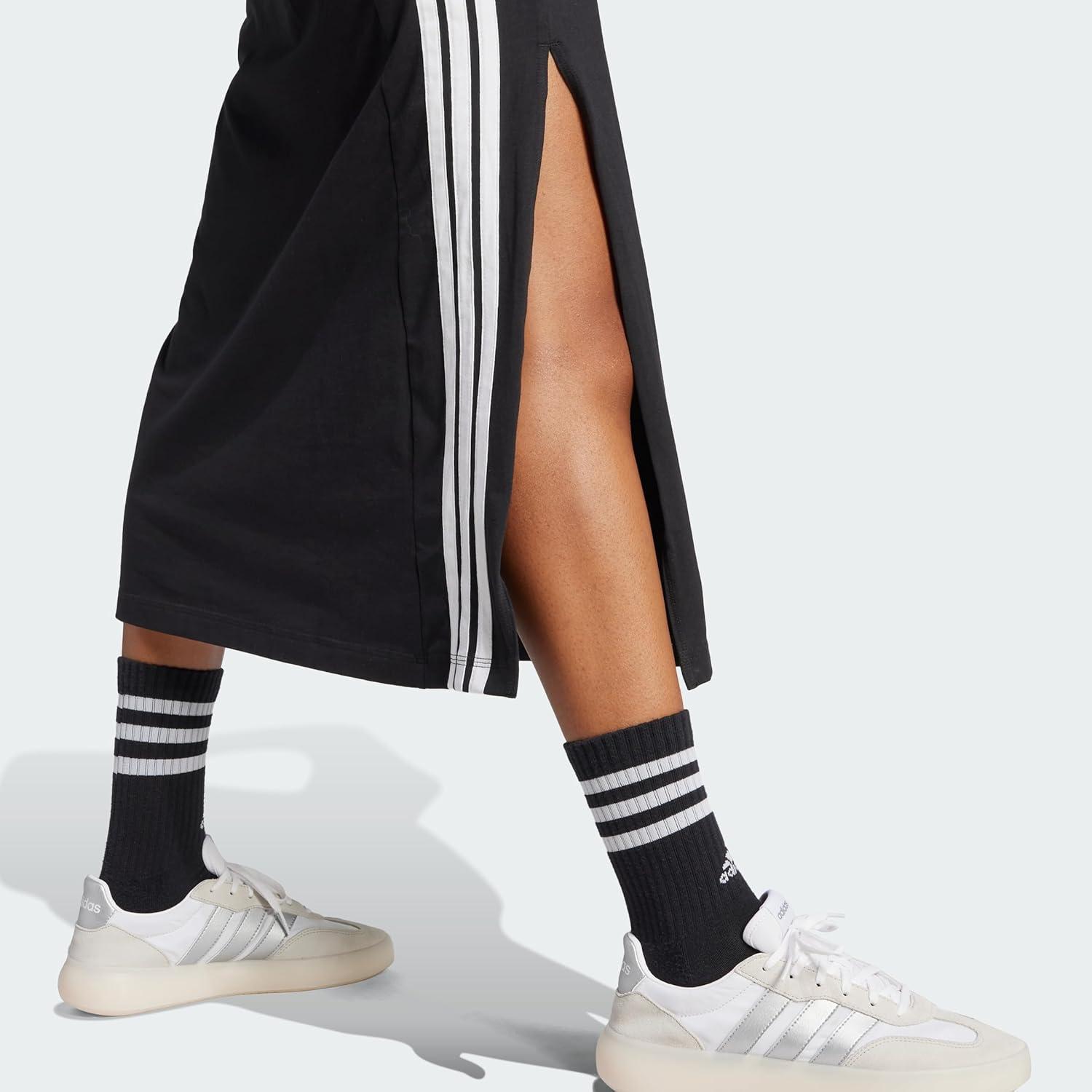 image:imageadidas Womens Essentials 3Stripes Long Racerback DressBlack