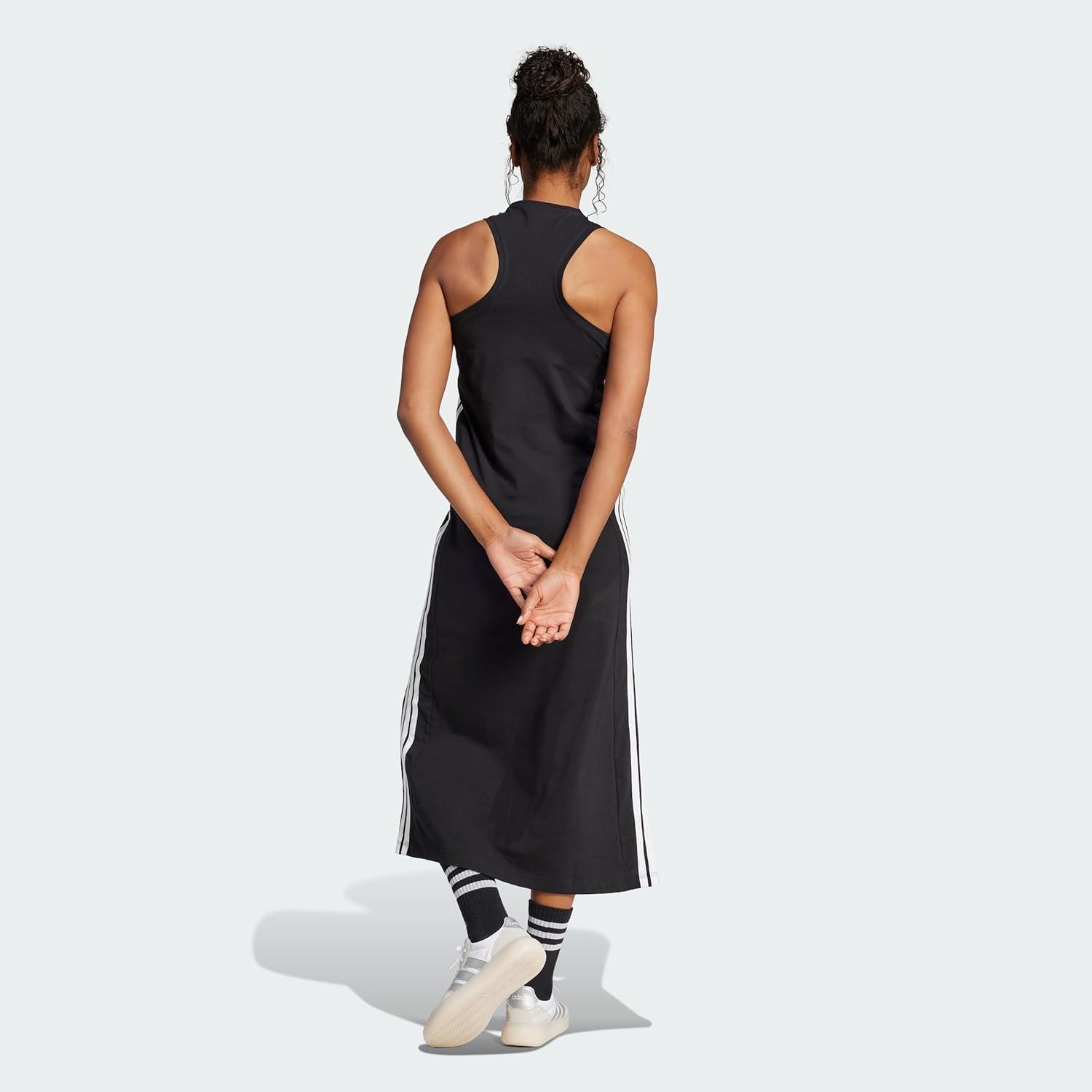 image:imageadidas Womens Essentials 3Stripes Long Racerback DressBlack
