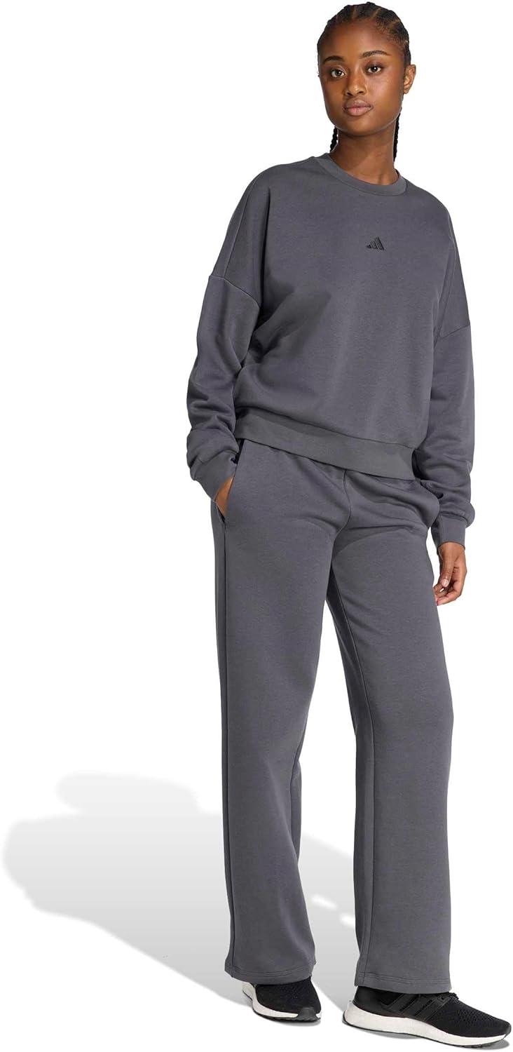 image:imageadidas Womens Essentials Small Logo Feel Cozy SweatshirtGreyBlack