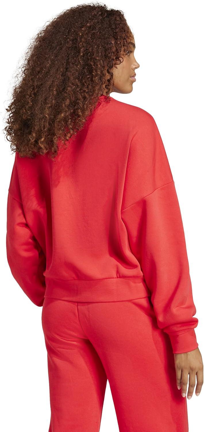 image:imageadidas Womens Essentials Small Logo Feel Cozy SweatshirtPure RubyBlack