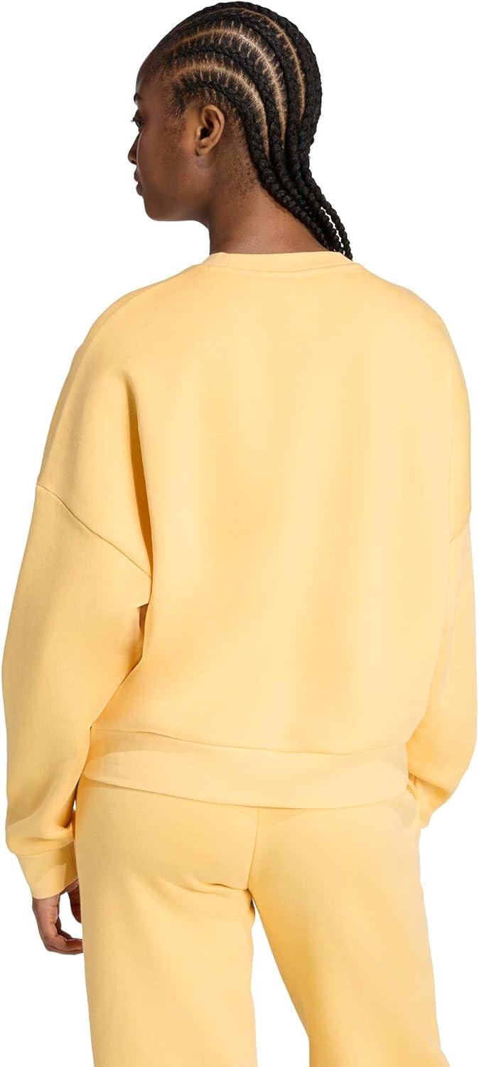image:imageadidas Womens Essentials Small Logo Feel Cozy SweatshirtSemi Ice TangerineWhite