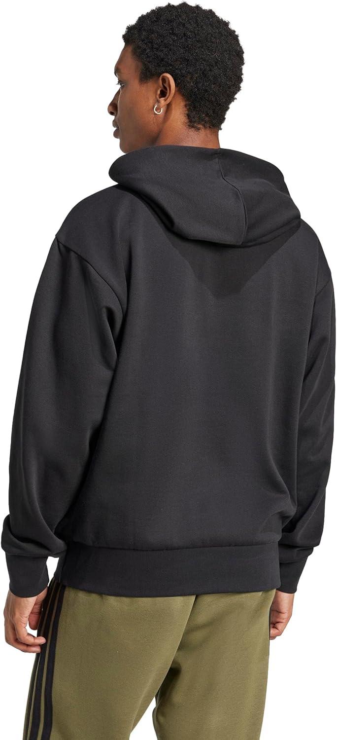 image:imageadidas mens Essentials Feelcozy Fleece HoodieBlackWhite