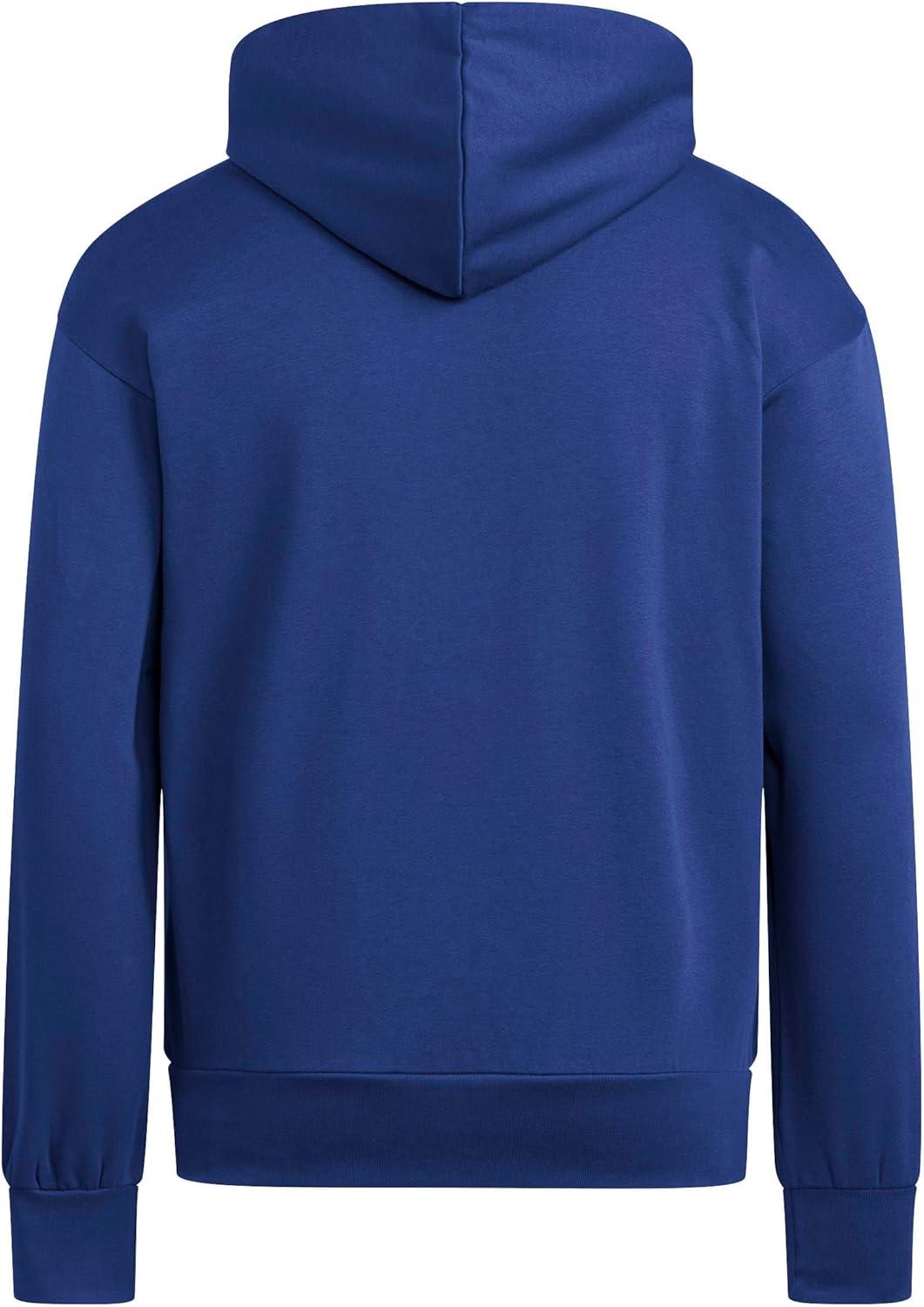 image:imageadidas mens Essentials Feelcozy Fleece HoodieDark BlueWhite