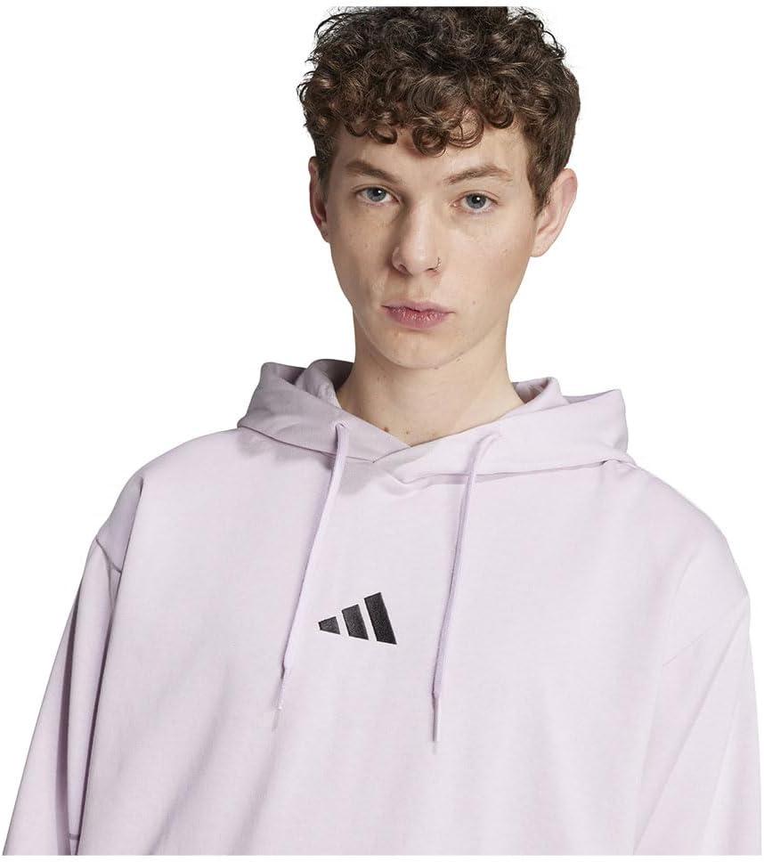 image:imageadidas mens Essentials Feelcozy Fleece HoodieIce LavenderBlack