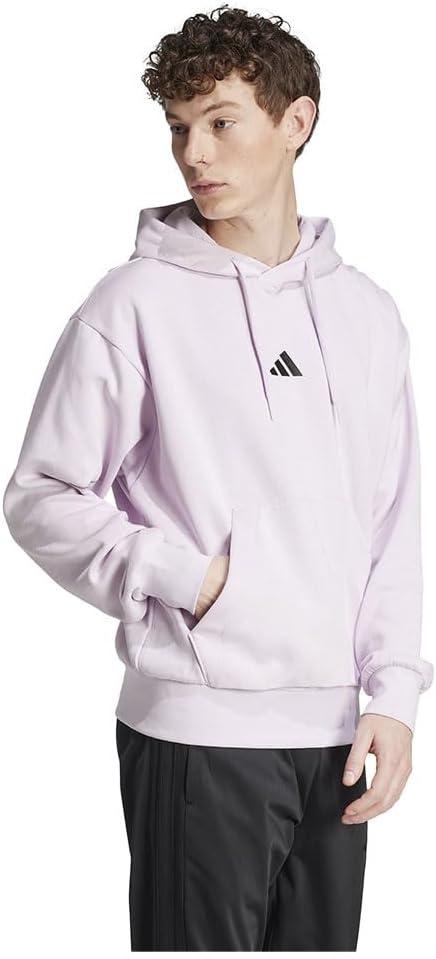 image:imageadidas mens Essentials Feelcozy Fleece HoodieIce LavenderBlack