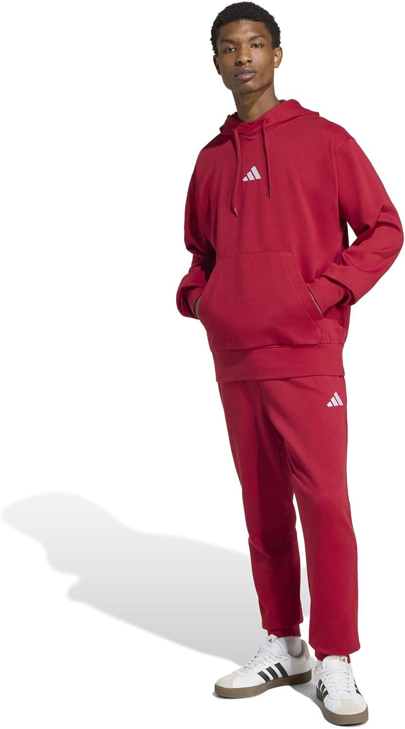image:imageadidas mens Essentials Feelcozy Fleece HoodieMaroonWhite