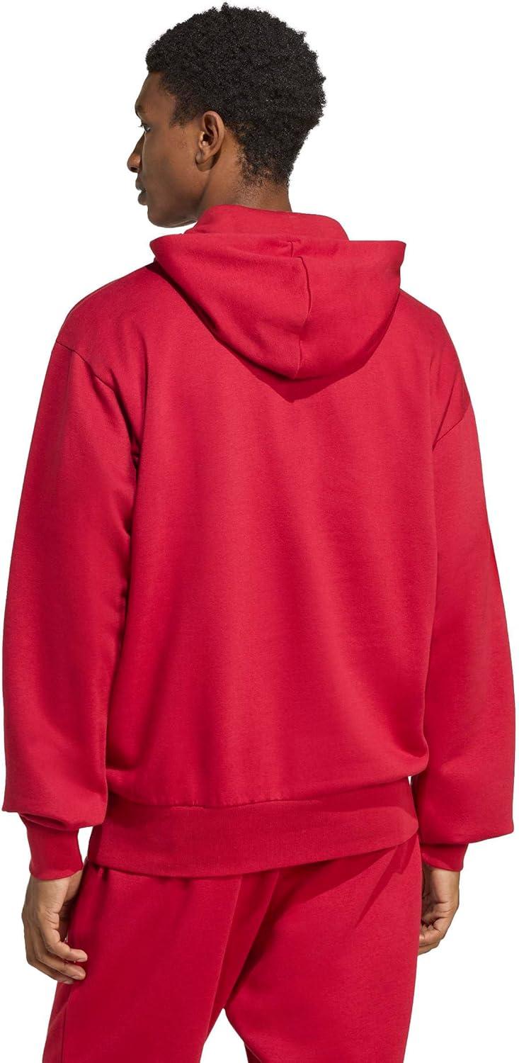 image:imageadidas mens Essentials Feelcozy Fleece HoodieMaroonWhite