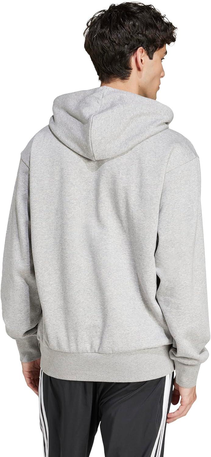 image:imageadidas mens Essentials Feelcozy Fleece HoodieMedium Grey HeatherBlack