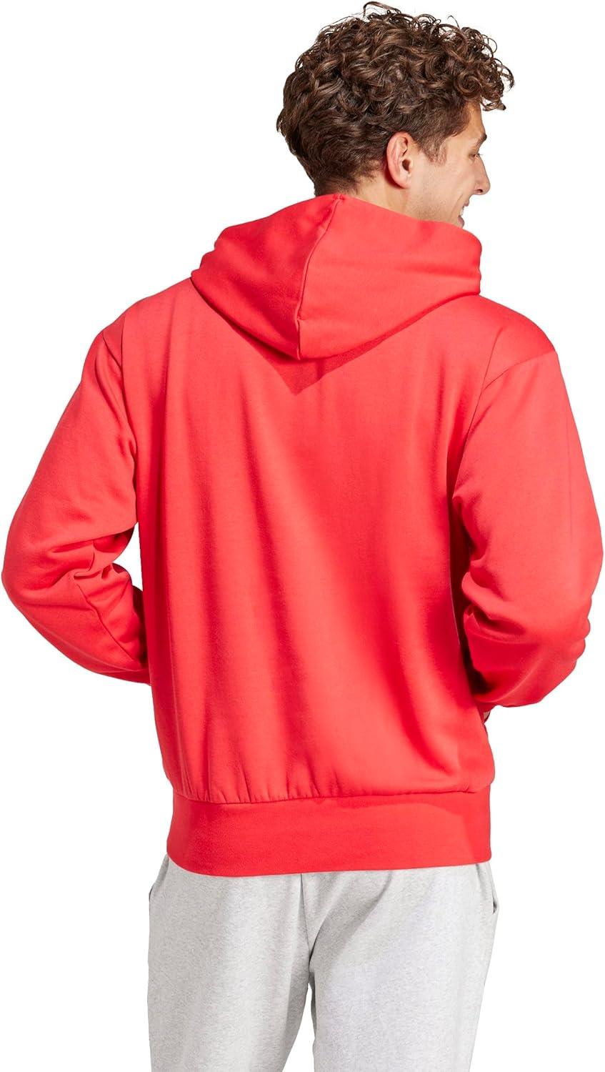 image:imageadidas mens Essentials Feelcozy Fleece HoodiePure RubyBlack