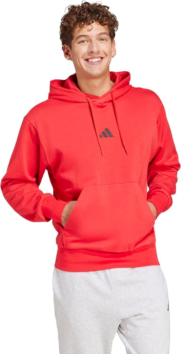 image:imageadidas mens Essentials Feelcozy Fleece HoodiePure RubyBlack