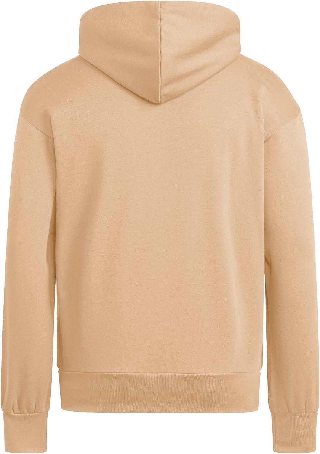 image:imageadidas mens Essentials Feelcozy Fleece HoodieWarm SandstoneBlack