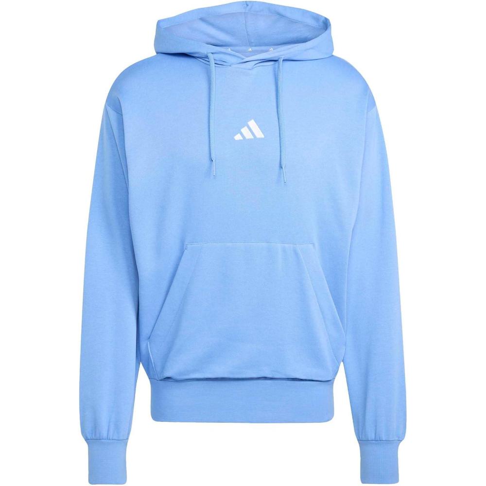 image:imageadidas mens Essentials Feelcozy Fleece HoodieBlue FusionWhite