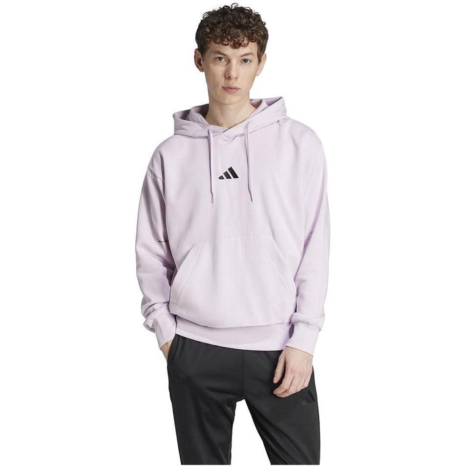 image:imageadidas mens Essentials Feelcozy Fleece HoodieIce LavenderBlack