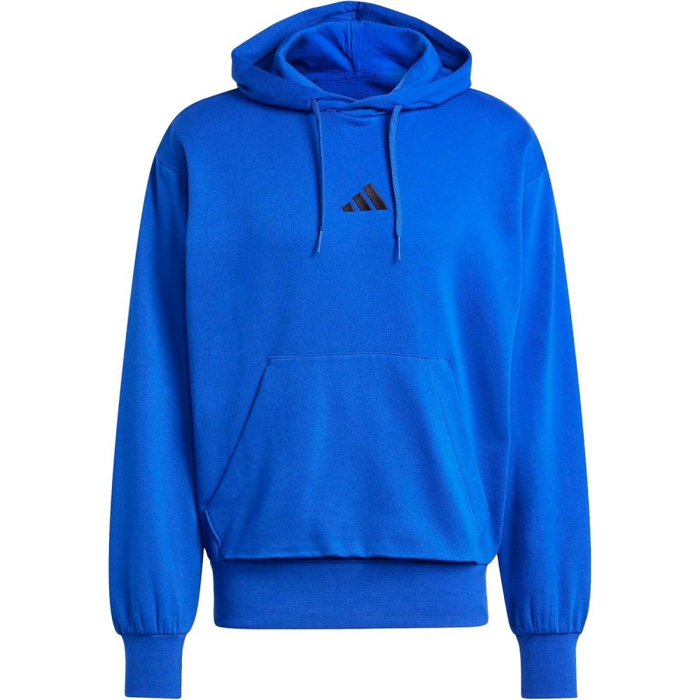 image:imageadidas mens Essentials Feelcozy Fleece HoodieTeam Royal BlueBlack