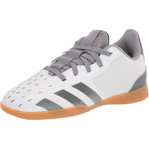 adidas Boy’s in Sala Predator Freak .4 Soccer Shoe(White/Iron Metallic/Solar Red)