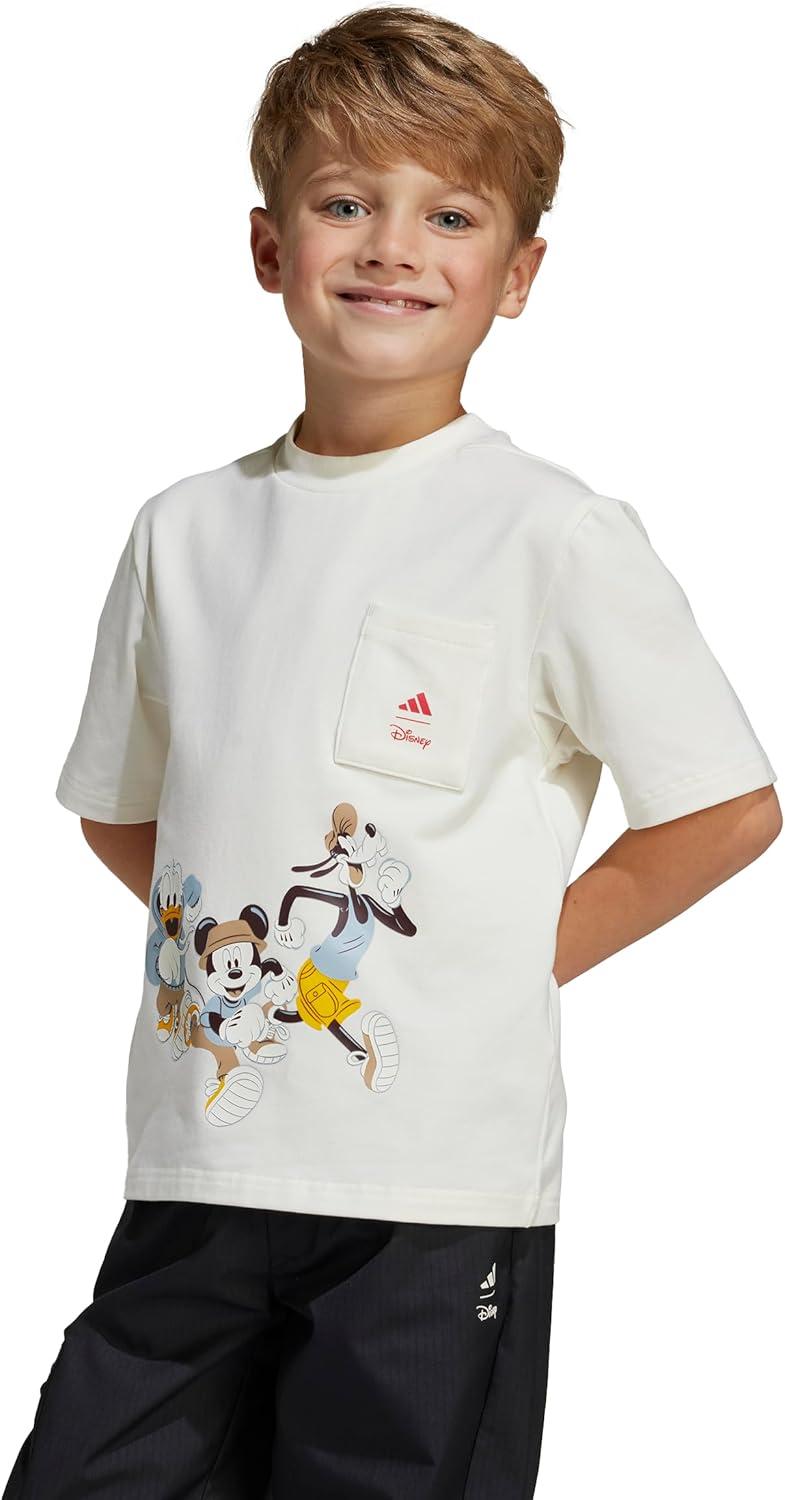 image:imageAdidas Boys Disney Mickey Mouse TShirtOff WhitePure Ruby