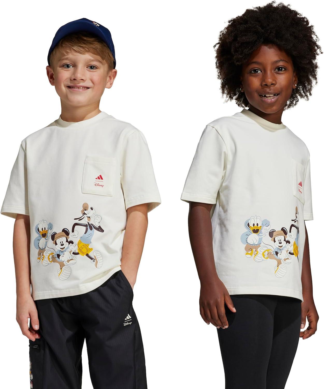 image:imageAdidas Boys Disney Mickey Mouse TShirtOff WhitePure Ruby