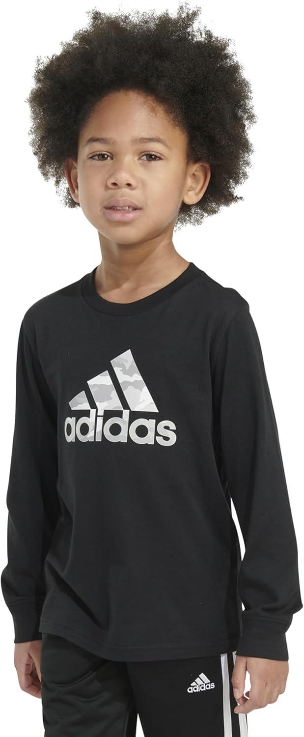 image:imageAdidas Boys Long Sleeve Cotton Badge of Sport Logo TShirtAdi Black