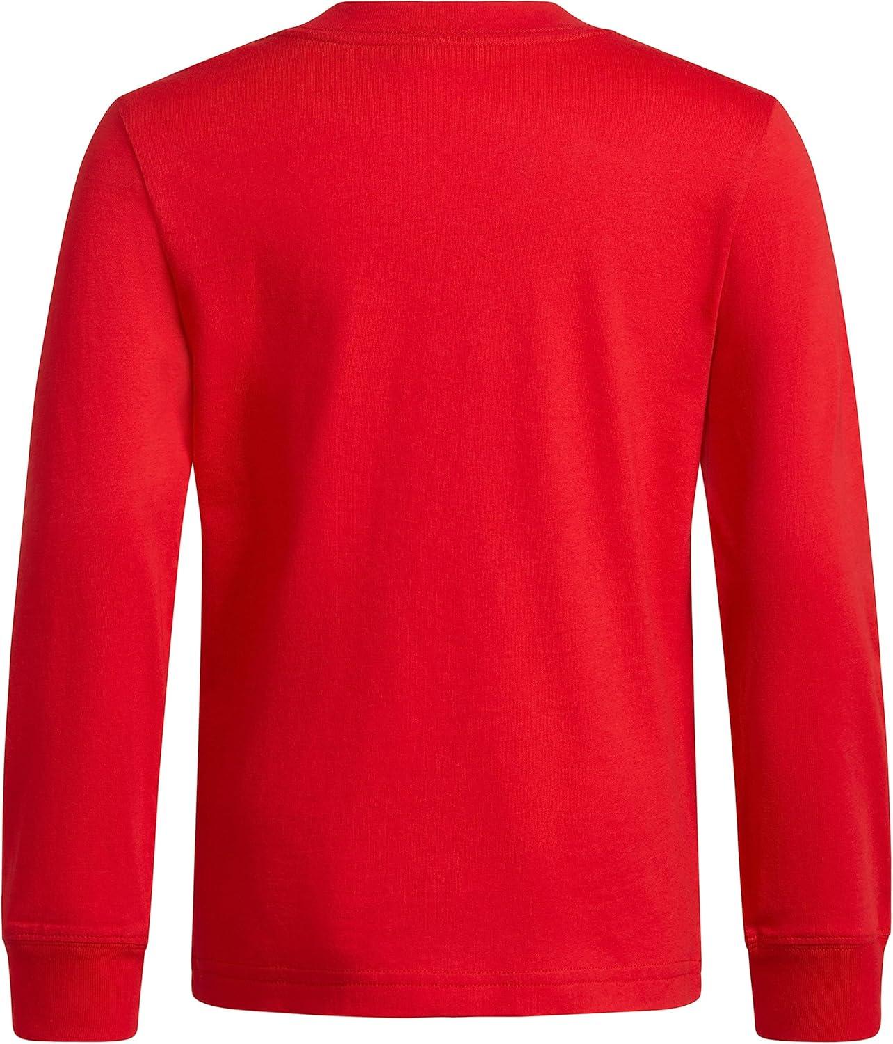 image:imageAdidas Boys Long Sleeve Cotton Badge of Sport Logo TShirtBetter Scarlet Orange