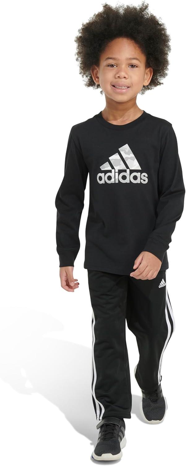 image:imageAdidas Boys Long Sleeve Cotton Badge of Sport Logo TShirtBlack Camo