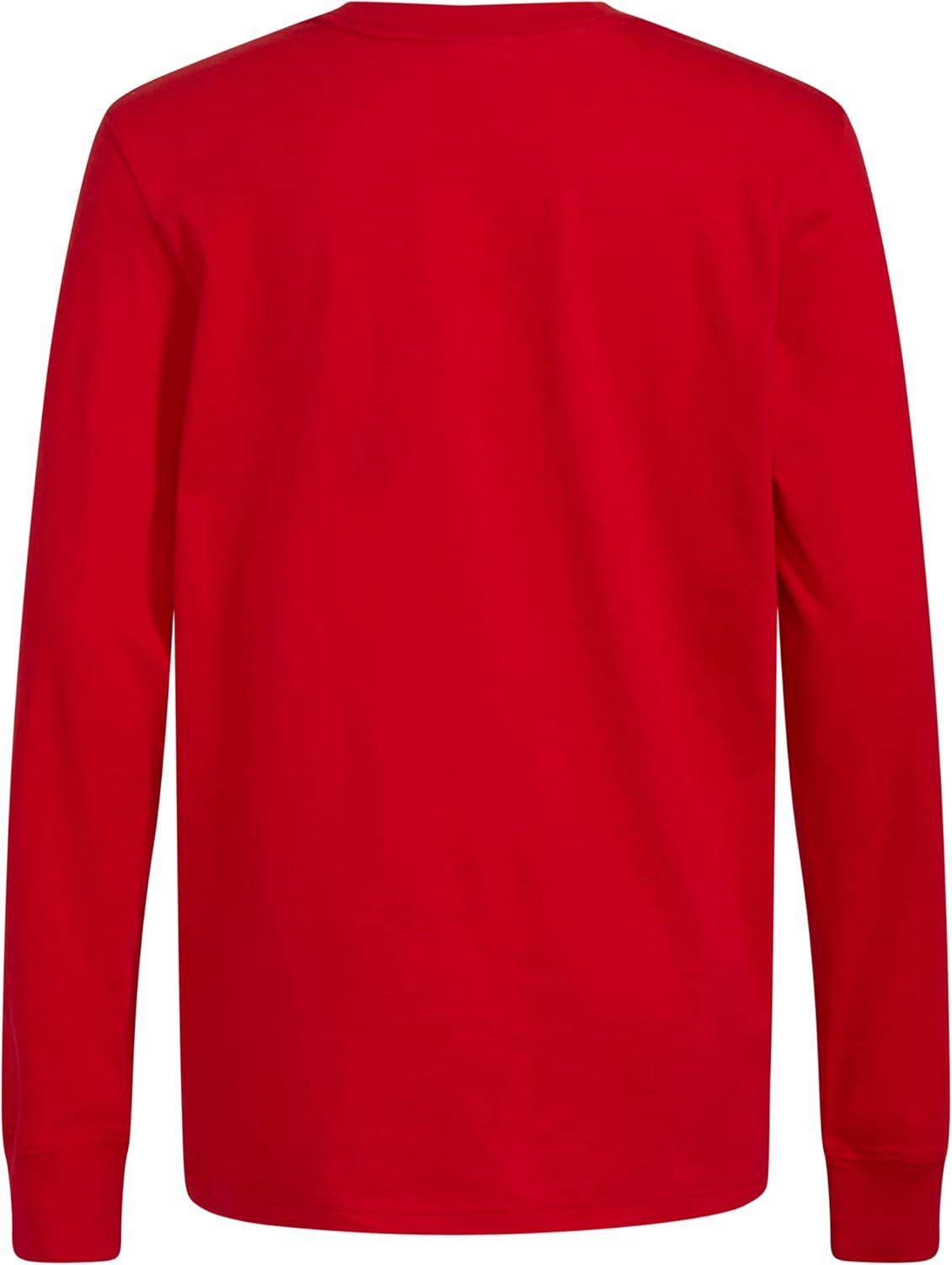 image:imageAdidas Boys Long Sleeve Cotton Badge of Sport Logo TShirtBright Red Camo