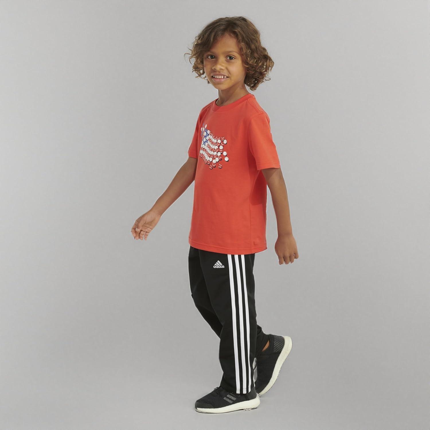 image:imageAdidas Boys Short Sleeve Cotton USA Graphic TShirtBright Red