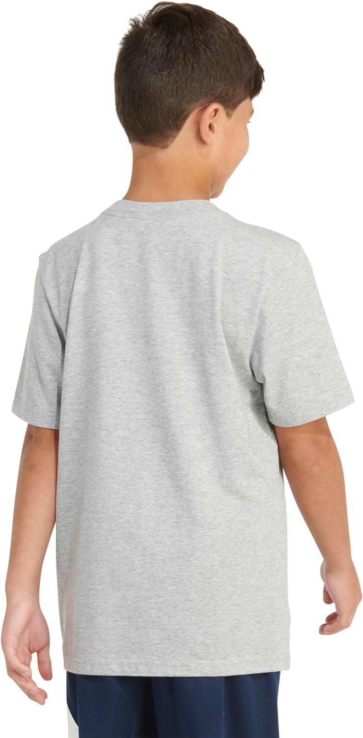image:imageAdidas Boys Short Sleeve Cotton USA Graphic TShirtGrey Heather Flag