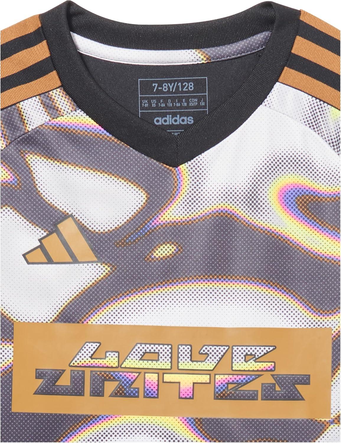 image:imageAdidas Boys Tiro Pride JerseyBlackSolar SlimeBronze Strata