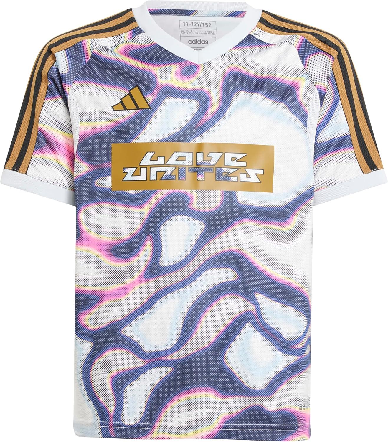 image:imageAdidas Boys Tiro Pride JerseyHalo BluePurple BurstPink Spark