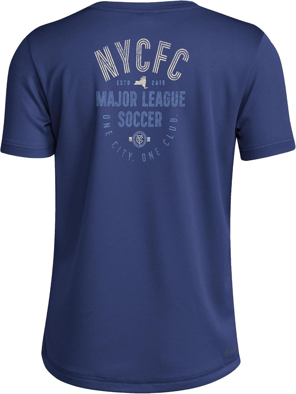 image:imageAdidas Unisex Kids New York City Fc MLS Short Sleeve TShirtTeam Navy Blue Nycfc