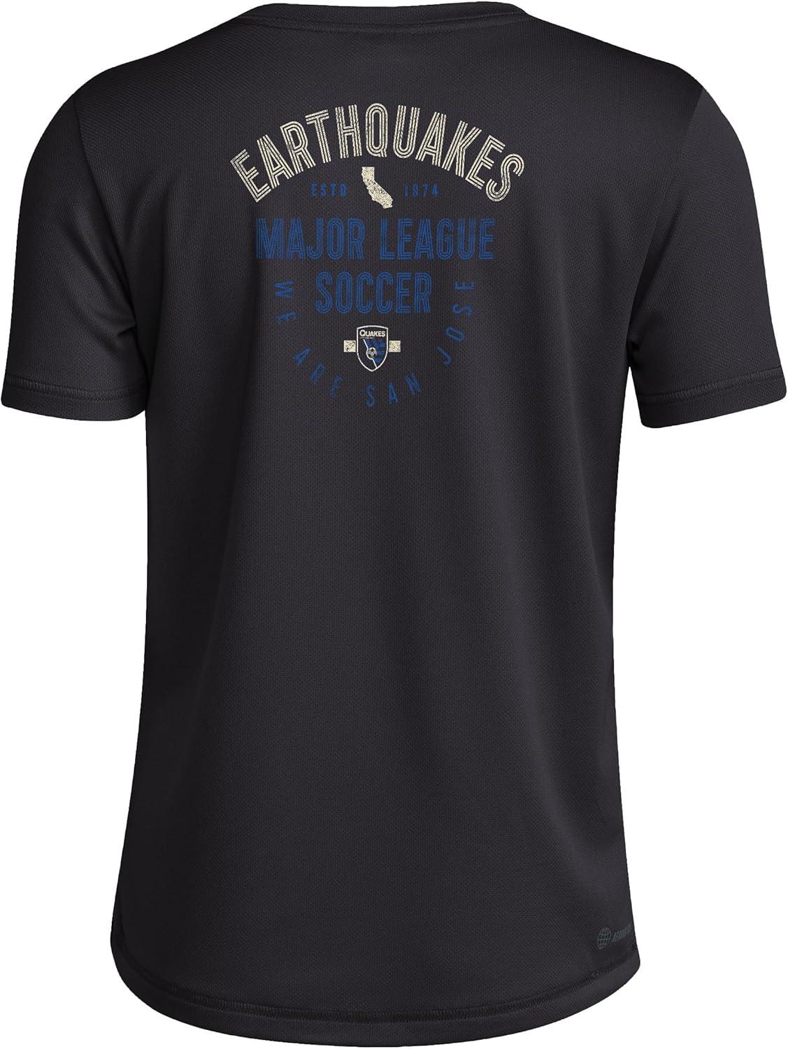 image:imageAdidas Unisex Kids San Jose Earthquakes MLS Short Sleeve TShirtBlack San Jose Earthquakes