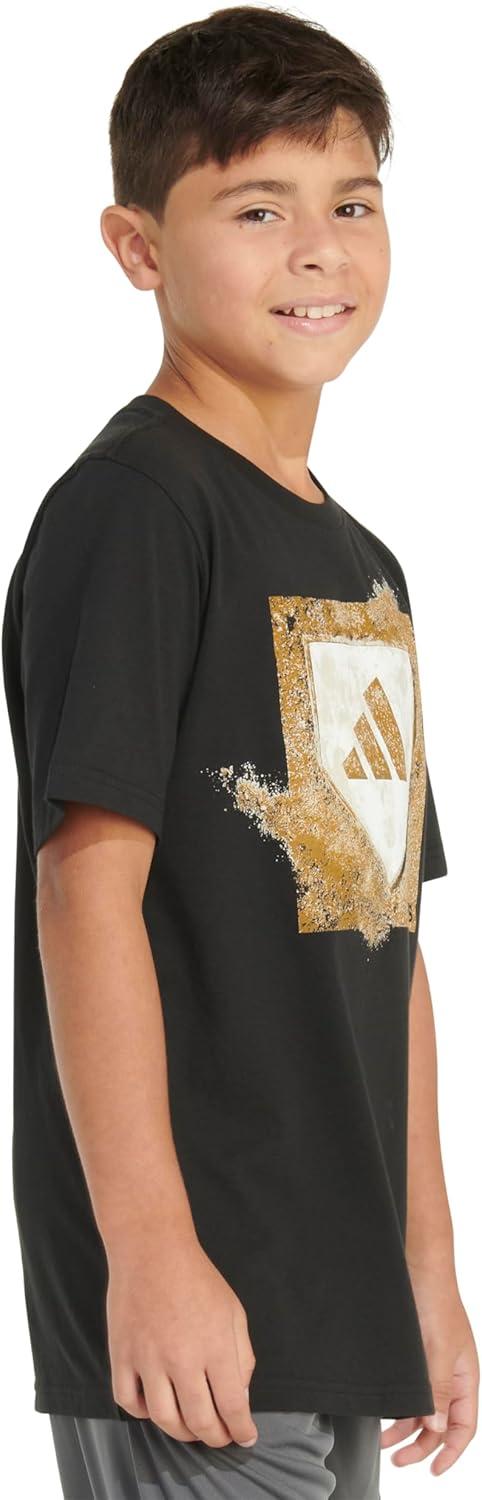 image:imageadidas Boys Big Short Sleeve T Sports Graphic Tee ShirtBlack Home Plate