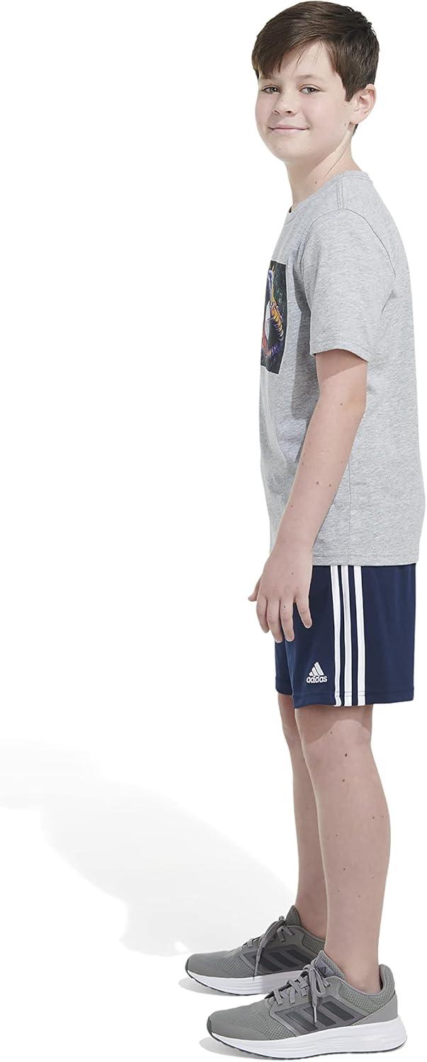 image:imageadidas Boys Big Short Sleeve T Sports Graphic Tee ShirtMedium Grey Heather