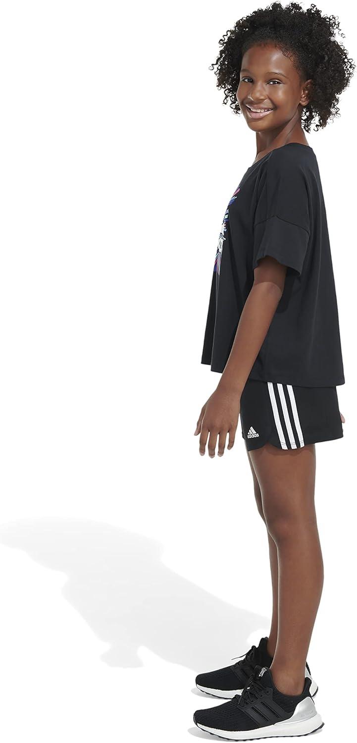 image:imageadidas Girls Short Sleeve Loose Boxy TeeBlack