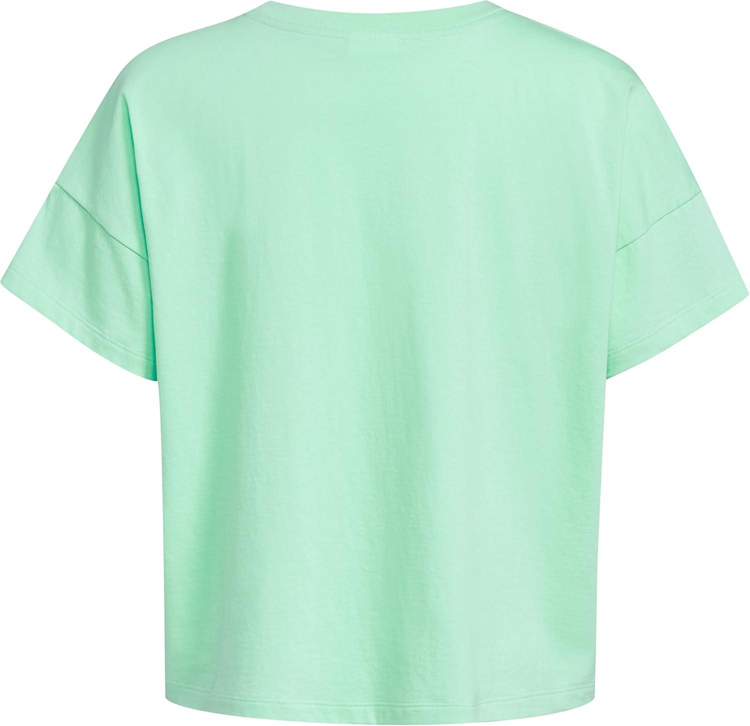 image:imageadidas Girls Short Sleeve Loose Boxy TeeEasy Green