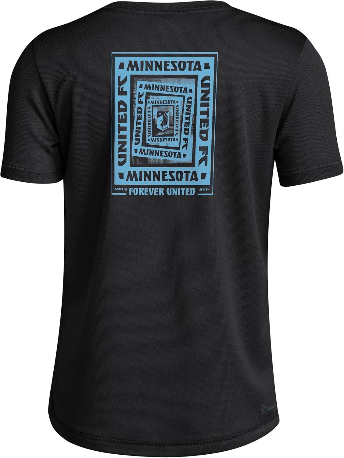 image:imageadidas Kids Minnesota United FC PreGame Short Sleeve TShirtBlackMinnesota United