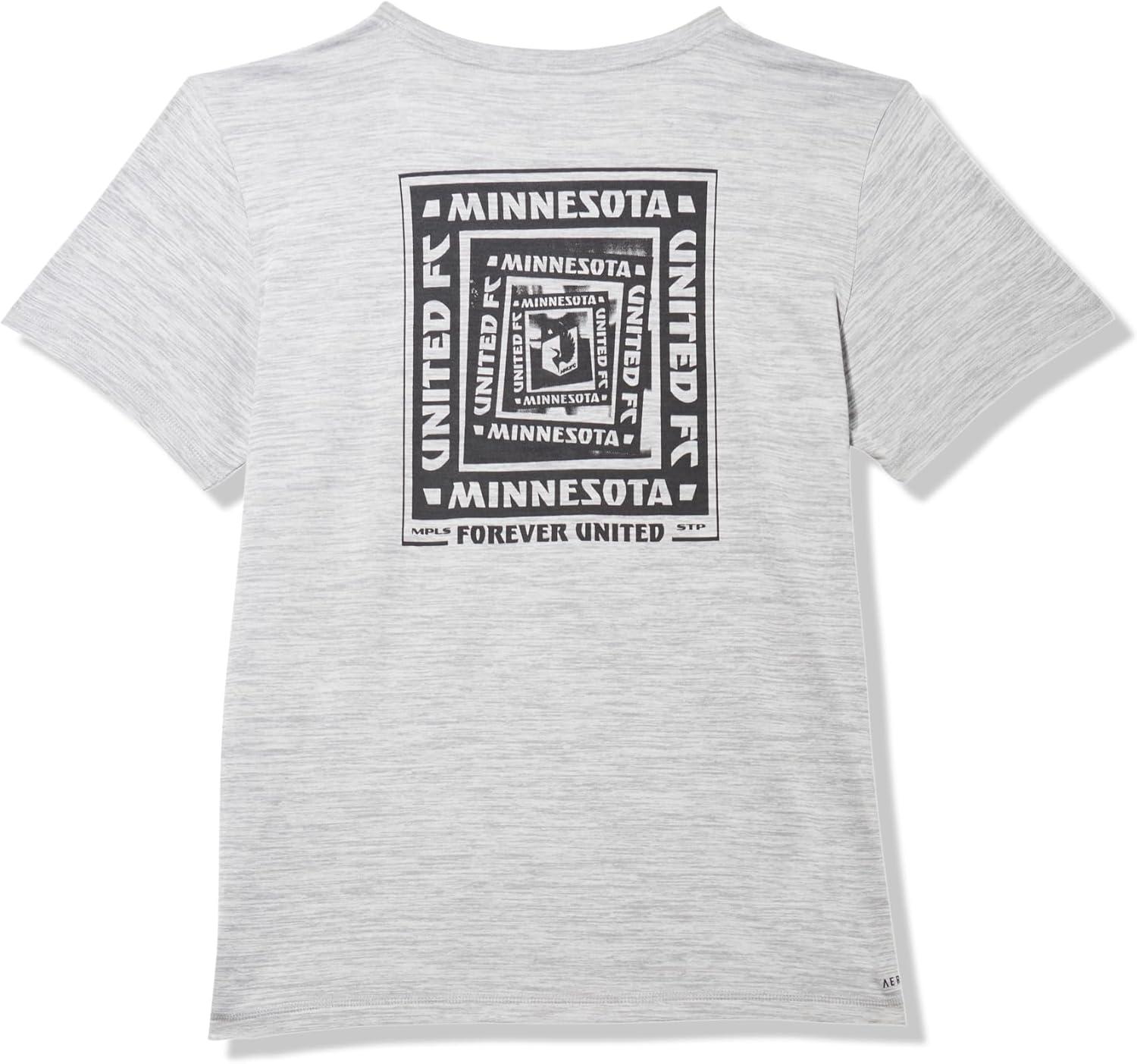 image:imageadidas Kids Minnesota United FC PreGame Short Sleeve TShirtMedium Grey HeatherMinnesota United