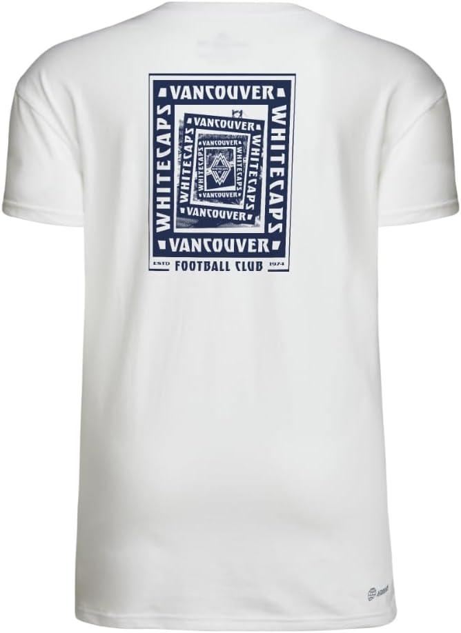 image:imageadidas Kids Vancouver Whitecaps FC PreGame Short Sleeve TShirtWhiteVancouver Whitecaps
