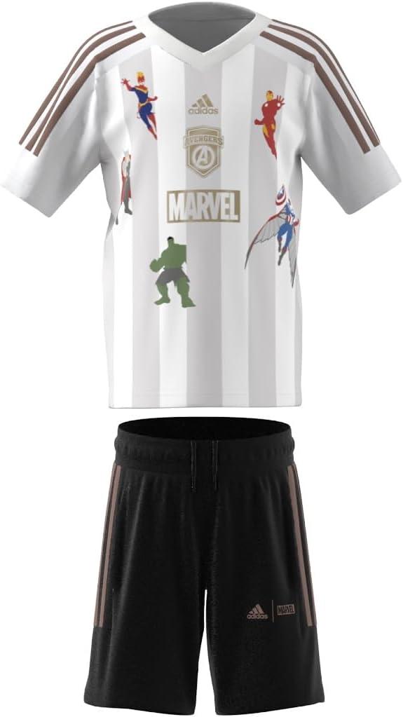 image:imageadidas boys Marvel Avengers Tshirt SetWhiteGreyWonder Gold Metallic