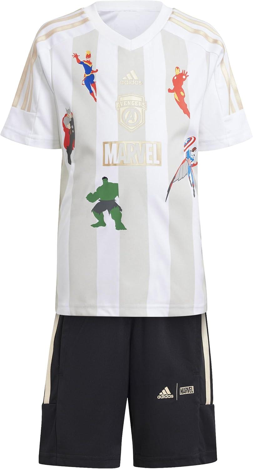 image:imageadidas boys Marvel Avengers Tshirt SetWhiteGreyWonder Gold Metallic