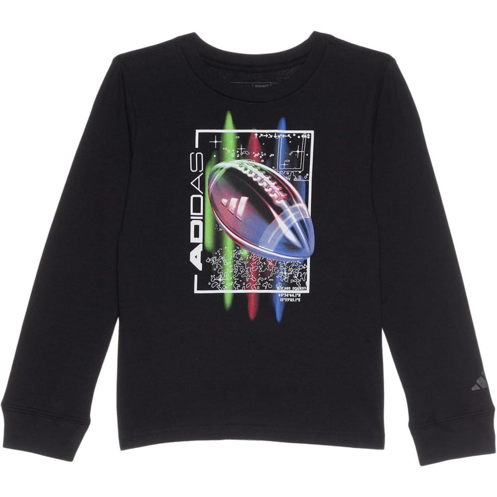 image:imageAdidas Boys Long Sleeve Cotton Graphic TShirtBlack Multi Football