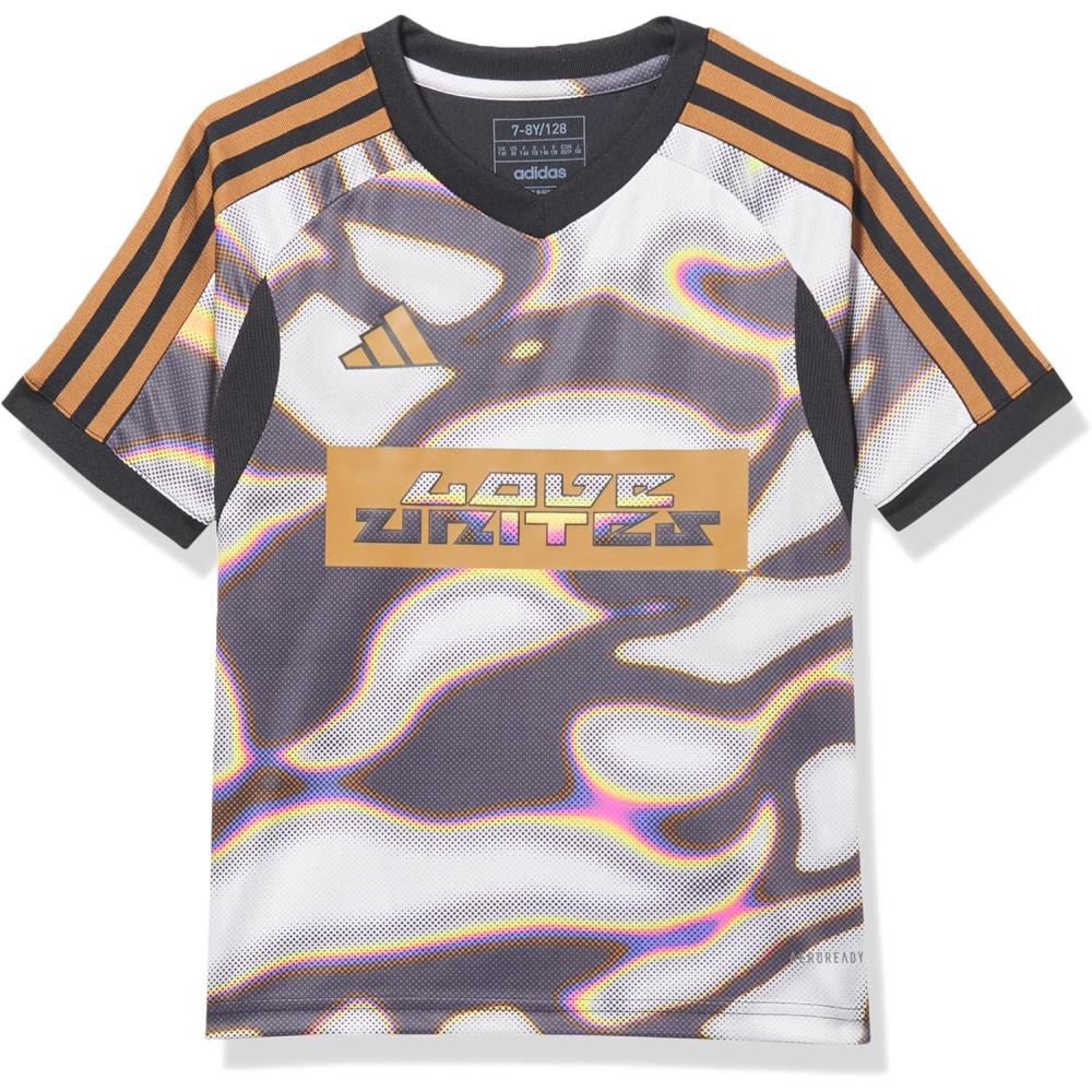 image:imageAdidas Boys Tiro Pride JerseyBlackSolar SlimeBronze Strata