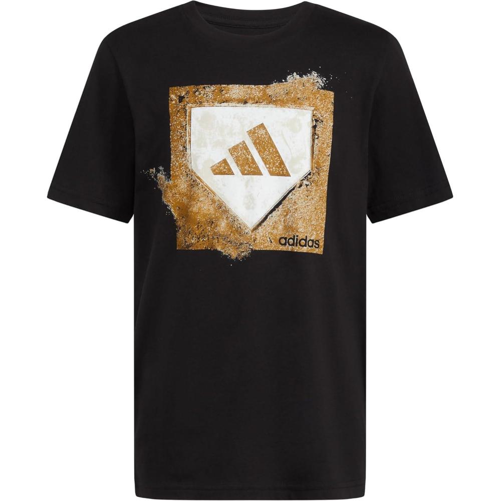 image:imageadidas Boys Big Short Sleeve T Sports Graphic Tee ShirtBlack Home Plate