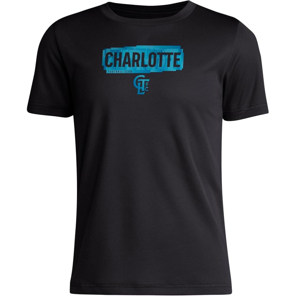 image:imageadidas Boys Charlotte Fc Short Sleeve PreGame TShirtBlackCharlotte Fc