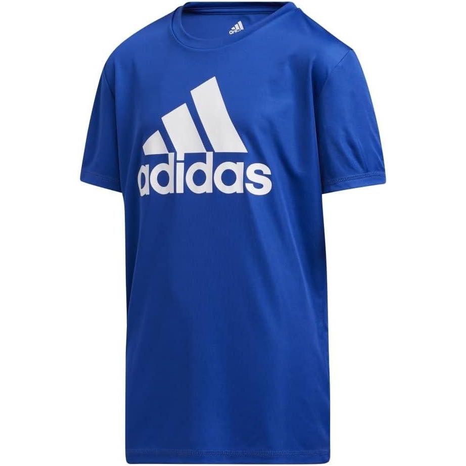 image:imageadidas Boys Short Sleeve AEROREADY Performance Logo Tee TShirt Team Royal Blue Small