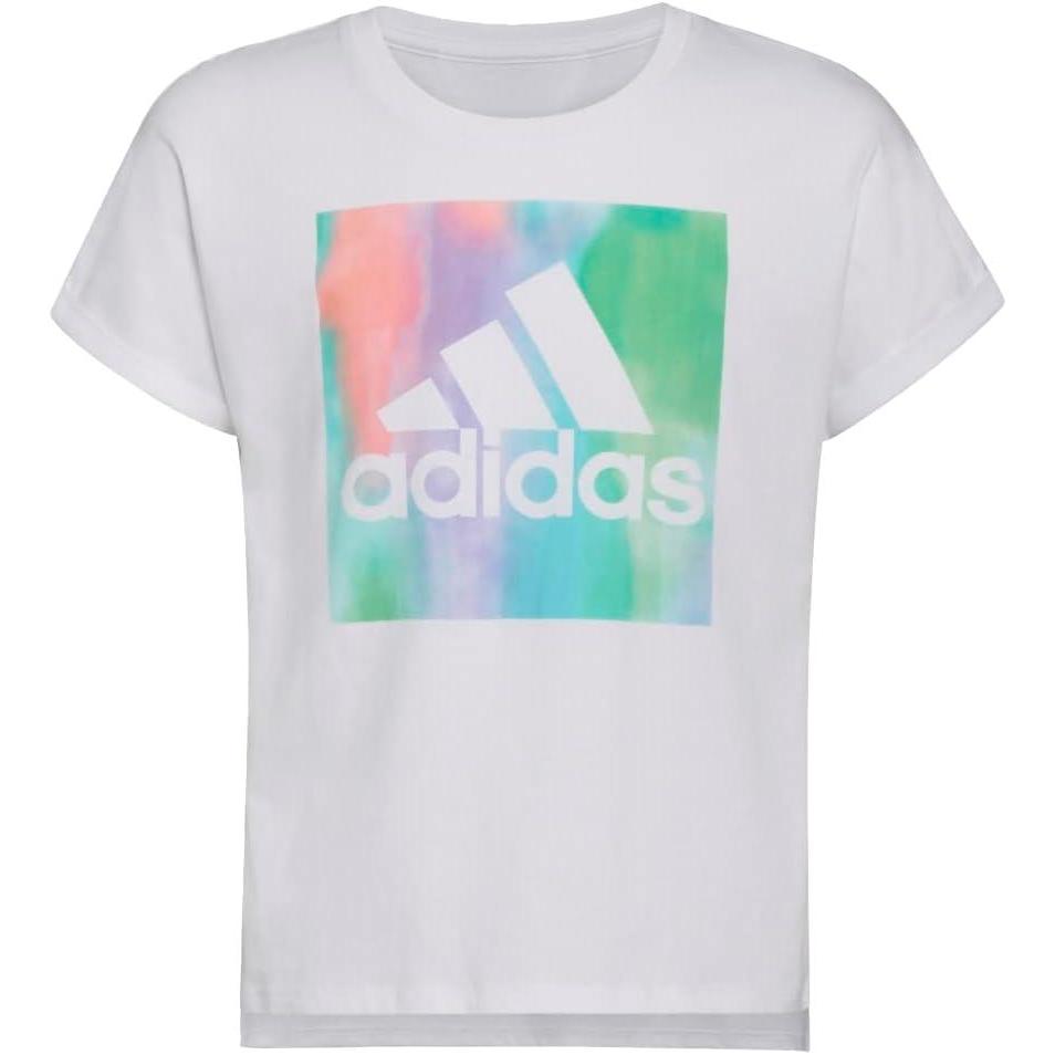 image:imageadidas Boys Short Sleeve Tee TshirtTShirtWhite With Multicolor